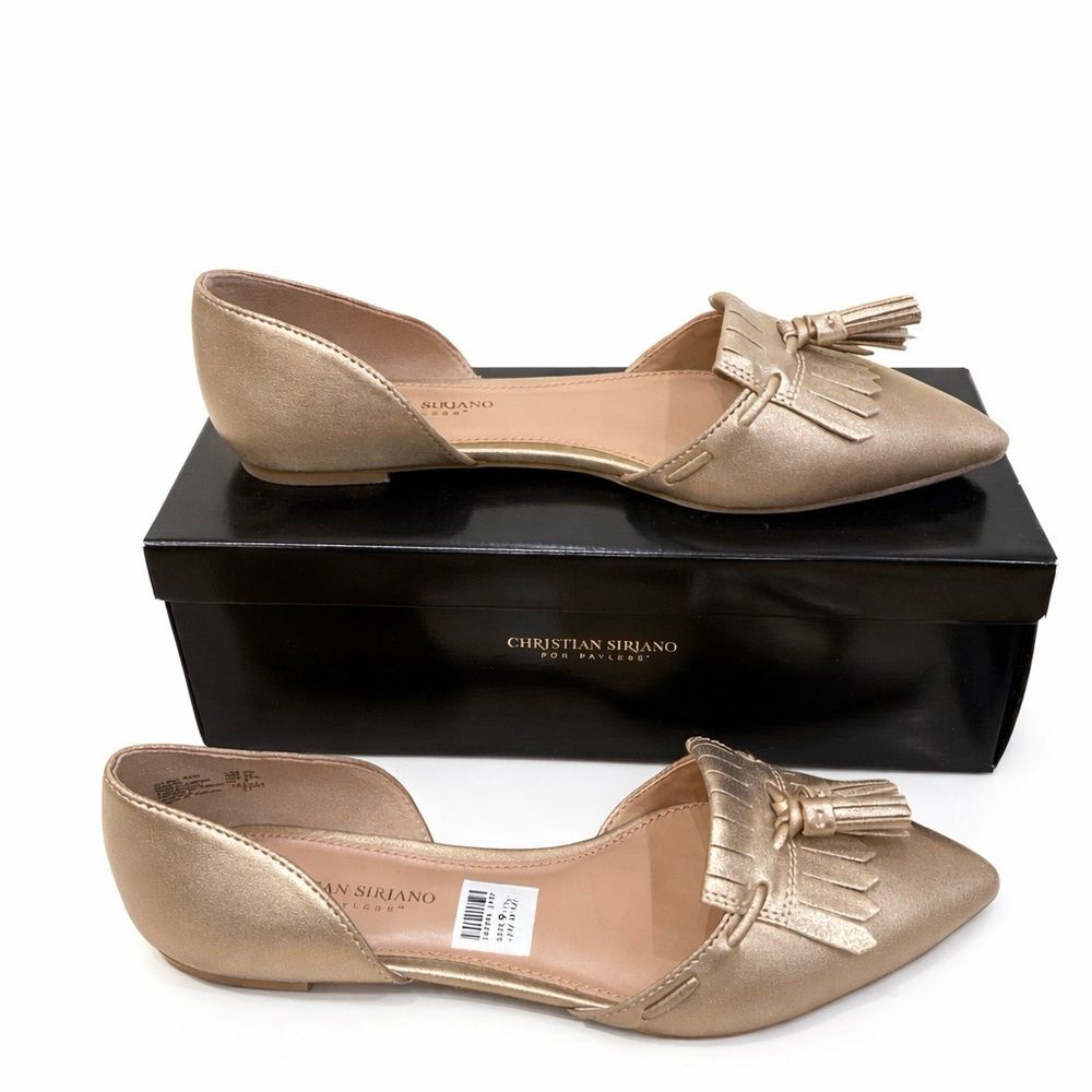 Christian Siriano Gold Tassel D’Orsay Flats – Size 9.5 – NWT - Picture 4 of 4